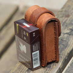 Cool Leather Mens Cigarette Case with Belt Loop Handmade Cigarette Holder for Men - imessengerbags