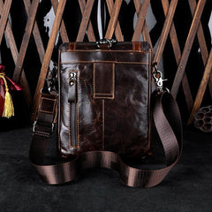Leather Belt Pouch Mens Small Cases Waist Bag Hip Pack Belt Bag Fanny Pack Bumbag for Men - imessengerbags