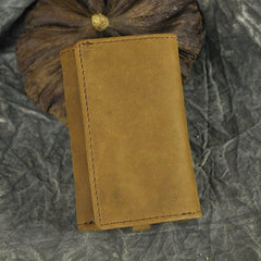 Handmade Leather Mens Cool Key Wallet Change Coin Wallet Key Holder Case Card Wallet for Men - imessengerbags