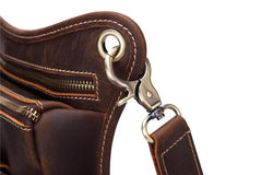 Leather Belt Pouch Mens Cases Waist Bag Hip Pack Belt Bag Fanny Pack Bumbag for Men