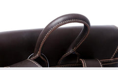 Genuine Leather Mens Cool Backpack Sling Bag Large Black Travel Bag Hiking Bag for men - imessengerbags