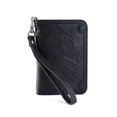 Handmade Leather Mens Chain Biker Wallet Cool Leather Wallet Small Wallets for Men - imessengerbags
