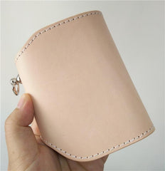 Handmade Mens Leather Small Biker Chain Wallet Cool billfold Biker Wallet with Chain - imessengerbags