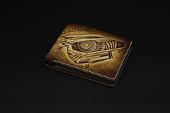 Handmade Leather Tooled Transformers Megatron Mens billfold Wallet Cool Leather Wallet Slim Wallet for Men - imessengerbags