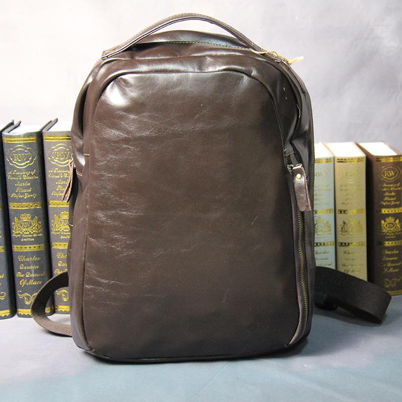Cool Mens Leather School Backpack Satchel Backpacks Leather Travel Backpack for Men - imessengerbags