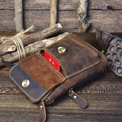 Leather Belt Pouch Mens Cases Waist Bag Hip Pack Belt Bag Fanny Pack Bumbag for Men - imessengerbags
