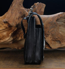Cool Leather Mens Snake Biker Belt Pouch Waist Bag Drop Leg Bag for Men - imessengerbags