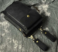 Leather Belt Pouch Mens Small Cases Waist Bag Hip Pack Belt Bag Fanny Pack Bumbag for Men - imessengerbags