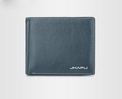 Genuine Leather Mens Cool Slim Leather Wallet Men Small Wallets Bifold for Men - imessengerbags