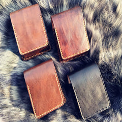 Badass Leather Mens Cigarette Case Cigarette Holder Belt Pouch with Belt Loop for Men - imessengerbags