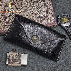 Handmade Leather Floral Sunglass Case Mens Women Cool Glasses Box Glasses Case Glasses Holder for Men
