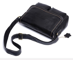 Genuine Leather Mens Cool Messenger Bag Chest Bag Bike Bag Cycling Bag for men - imessengerbags
