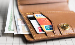 Handmade Leather Mens Cool Slim Leather Wallet Men Small Wallets Bifold for Men - imessengerbags