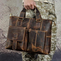 Cool Mens Leather Briefcase Cool Business Briefcases Vintage Shoulder Bag For Men - imessengerbags