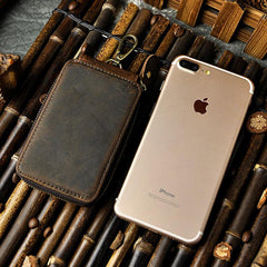 Handmade Leather Mens Cool Key Wallet Car Key Holder Case Card Wallet for Men - imessengerbags