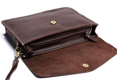 Genuine Leather Mens Cool Messenger Bag Clutch Bag Chest Bag Bike Bag Cycling Bag for men - imessengerbags