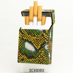 Cool Snake Leather Mens Cigarette Holder Case Handmade Cigarette Holder for Men - imessengerbags