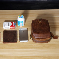 Leather Belt Pouch Mens Small Cases Waist Bag Hip Pack Belt Bag Fanny Pack Bumbag for Men - imessengerbags