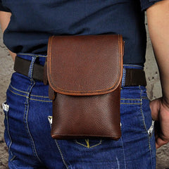 Leather Belt Pouch Mens Cases Waist Bag Hip Pack Belt Bag Fanny Pack Bumbag for Men
