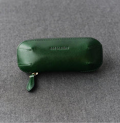 Cool Leather Mens Leather Tobacco Pipe Case Zipper Tobacco Pipe Case for Men - imessengerbags