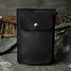 Leather Belt Pouch Mens Small Cases Waist Bag Hip Pack Belt Bag Fanny Pack Bumbag for Men - imessengerbags