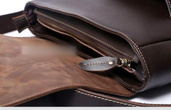 Genuine Leather Mens Cool Backpack Sling Bag Large Black Travel Bag Hiking Bag for men - imessengerbags