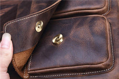 Genuine Leather Mens Cool Messenger Bag SHOULDER BAG CHEST BAG BIKE BAG CYCLING BAG - imessengerbags