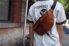 Leather Mens FANNY PACK MENS WAIST BAG HIP PACK BELT BAG FOR MEN