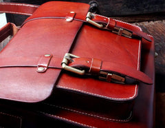 Genuine Leather Mens Cool Messenger Bag Briefcase Satchel Bag Bike Bag Cycling Bag for men - imessengerbags