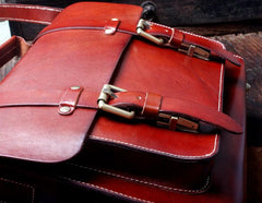 Genuine Leather Mens Cool Messenger Bag Briefcase Satchel Bag Bike Bag Cycling Bag for men
