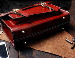 Genuine Leather Mens Cool Messenger Bag Briefcase Satchel Bag Bike Bag Cycling Bag for men