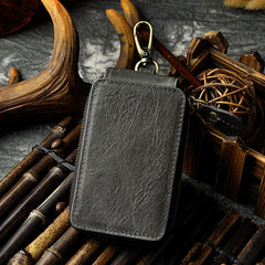 Handmade Leather Mens Cool Key Wallet Car Key Holder Case Card Wallet for Men