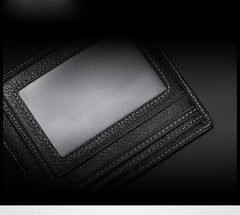 Genuine Leather Mens Cool Slim Leather Wallet Men Small Wallets Bifold for Men - imessengerbags