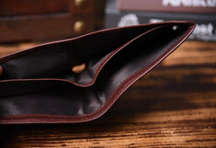 Genuine Leather Mens Cool billfold Leather Wallet Men Small Wallets Bifold for Men - imessengerbags