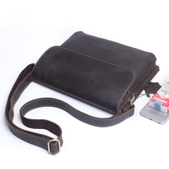 Handmade Leather Mens Cool Messenger Bag Chest Bag Bike Bag Cycling Bag for men