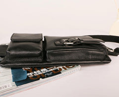 Leather Mens FANNY PACK MENS WAIST BAG HIP PACK BELT BAG FOR MEN