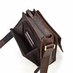 Genuine Leather Mens Cool Messenger Bag SHOULDER BAG CHEST BAG BIKE BAG CYCLING BAG