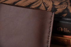 Handmade Mens Cool billfold Leather Wallet Men Small Card Slim Wallets Bifold for Men - imessengerbags