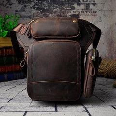 Leather Belt Pouch Mens Small Cases Waist Bag Hip Pack Belt Bag Fanny Pack Bumbag for Men - imessengerbags