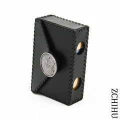 Cool Leather Mens Vintage Black Indian Cigarette Holder Case Cigarette Holder for Men - imessengerbags