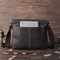 Vintage Leather Messenger Bag Shoulder Bag CrossBody Bag For Men - imessengerbags