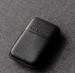 Handmade Brown Leather Mens 11pcs Cigarette Holder Case Cool Custom Cigarette Case for Men - imessengerbags