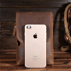 Leather Belt Pouch Mens Small Cases Waist Bag Hip Pack Belt Bag Fanny Pack Bumbag for Men