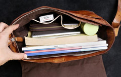 Genuine Leather Mens Cool Messenger Bag Briefcase Chest Bag Bike Bag Cycling Bag for men