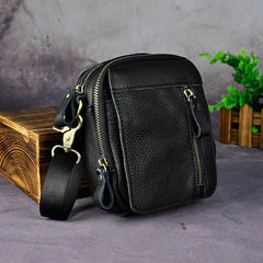 Leather Belt Pouch Mens Small Cases Waist Bag Hip Pack Belt Bag Fanny Pack Bumbag for Men - imessengerbags