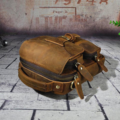 Leather Belt Pouch Mens Small Cases Waist Bag Hip Pack Belt Bag Fanny Pack Bumbag for Men - imessengerbags
