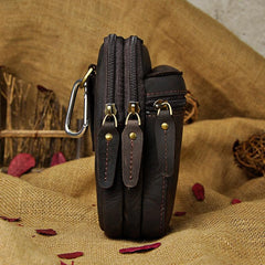 Leather Belt Pouch Mens Small Cases Waist Bag Hip Pack Belt Bag Fanny Pack Bumbag for Men - imessengerbags