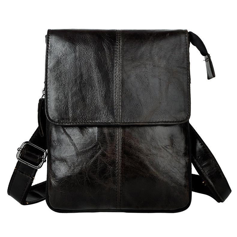 Mens Leather Small COURIER BAG Side Bag Waist Pouch Holster Belt Case Belt Pouch for Men - imessengerbags