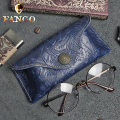Handmade Leather Floral Sunglass Case Mens Women Cool Glasses Box Glasses Case Glasses Holder for Men