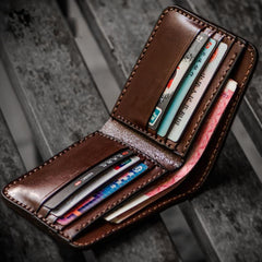 Handmade Leather Indian Chief Tooled Mens billfold Wallet Cool Leather Wallet Slim Wallet for Men - imessengerbags
